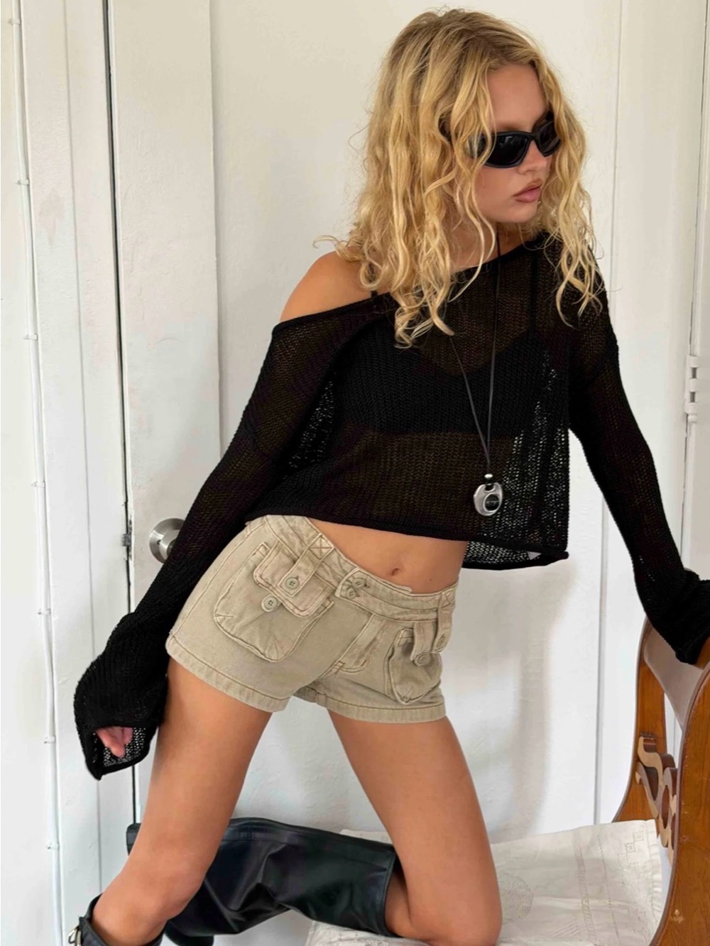 Princess Polly Beige Cargo Shorts with Utility Pockets